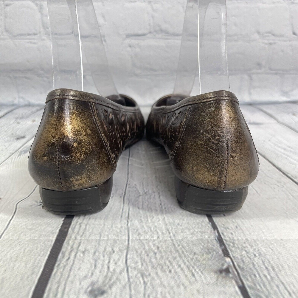Nurture Flat Size 9.5 M Gold Rustic Comfort Cushioned Ballet Slip On Shoes - Picture 4 of 12